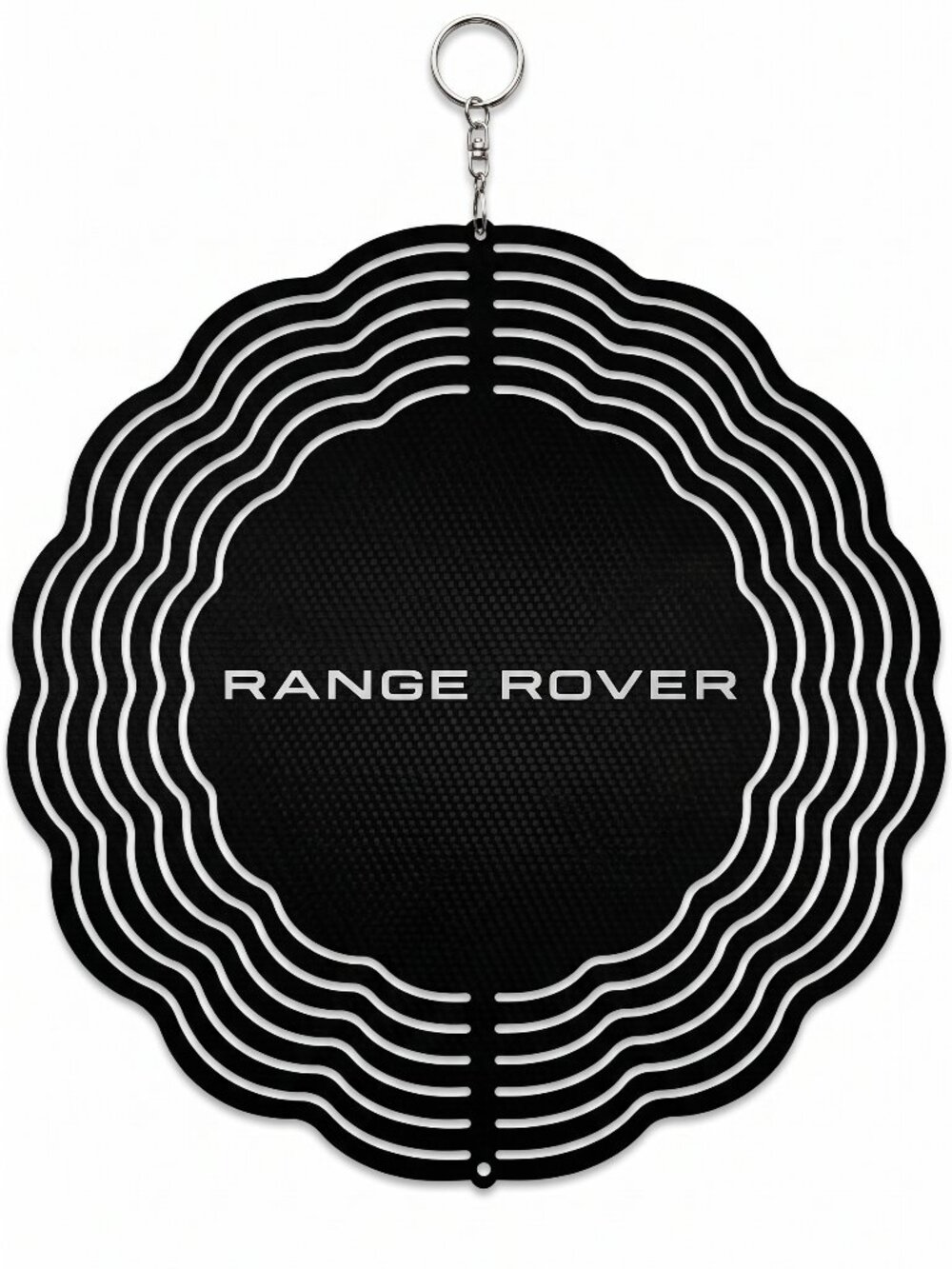 10" Range Rover Metal Kinetic Wind Spinner - Outdoor Garden Hanging Decor